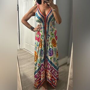 Flying Tomato Vibrant Floral Maxi Dress